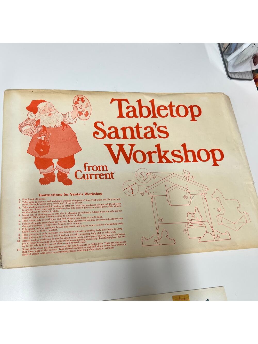 Vintage Unused Tabletop Santa's Workshop from Current (Dated 1980)